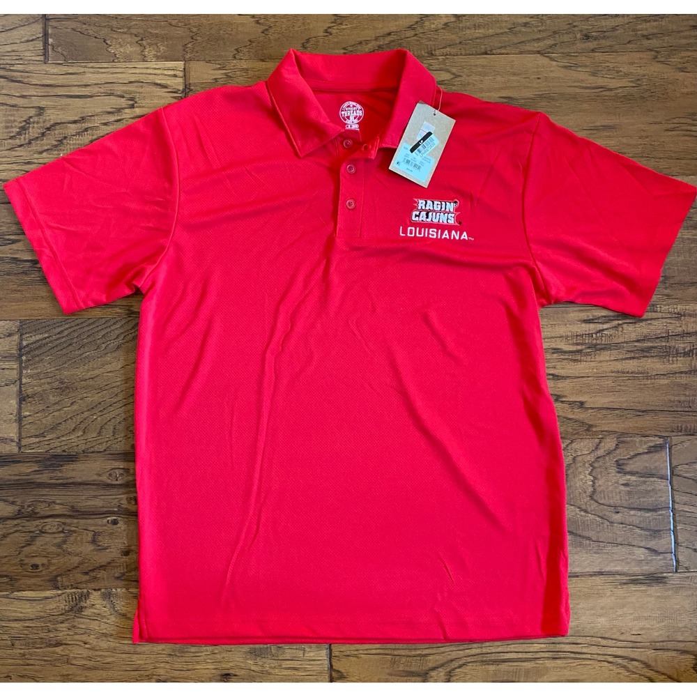 Rivalry Threads Louisiana Ragin' Cajuns Red Polo Shirt Mens Medium NWT